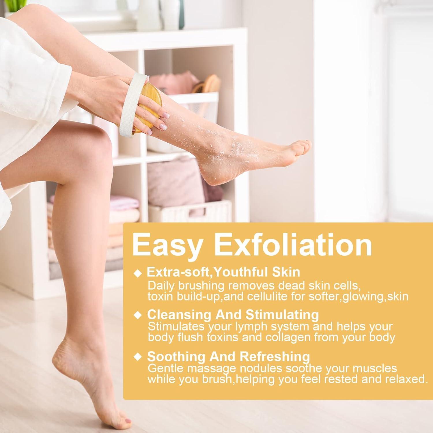 Cepillo Corporal Seco de Bambú GiimiBash Exfoliador Suave