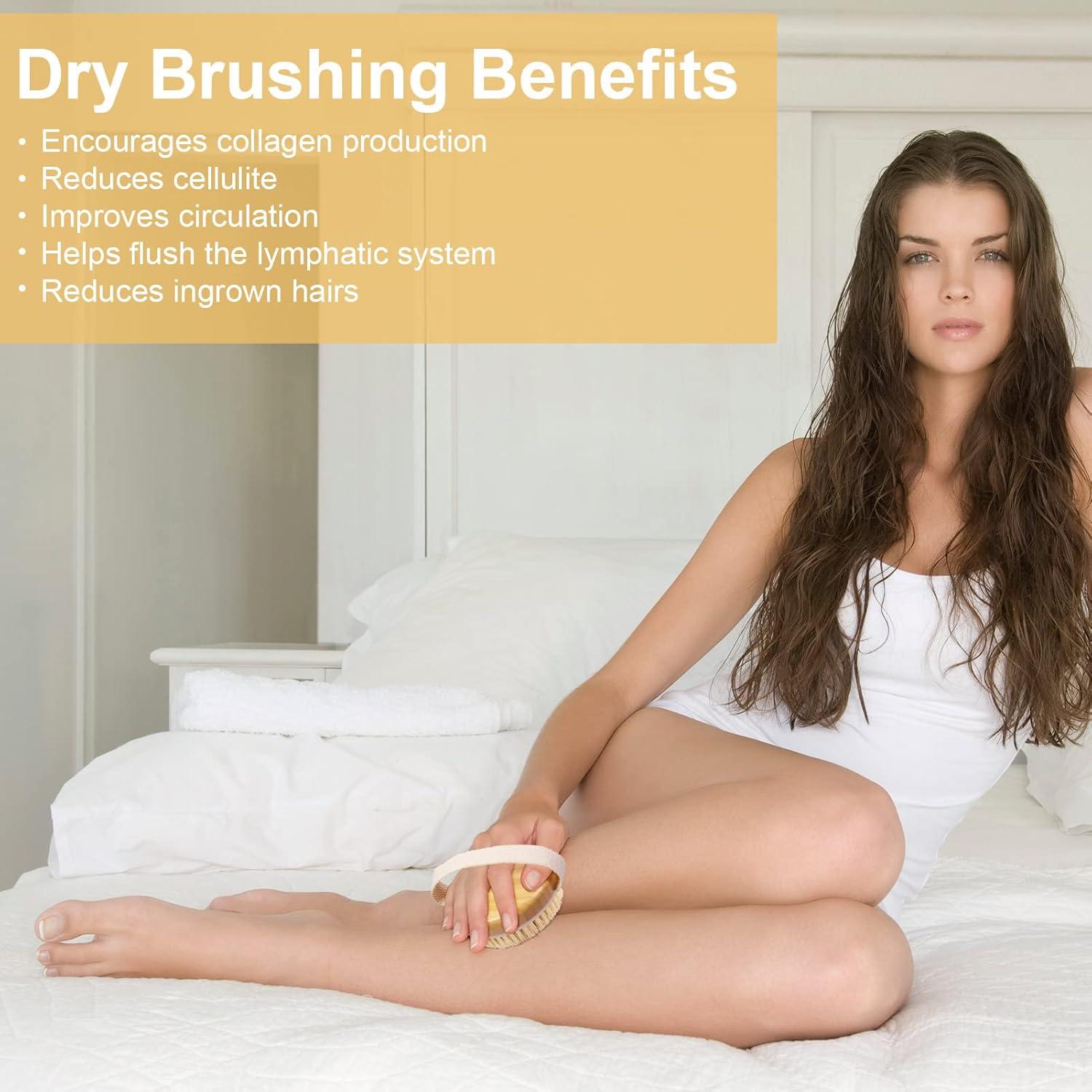 Cepillo Corporal Seco de Bambú GiimiBash Exfoliador Suave