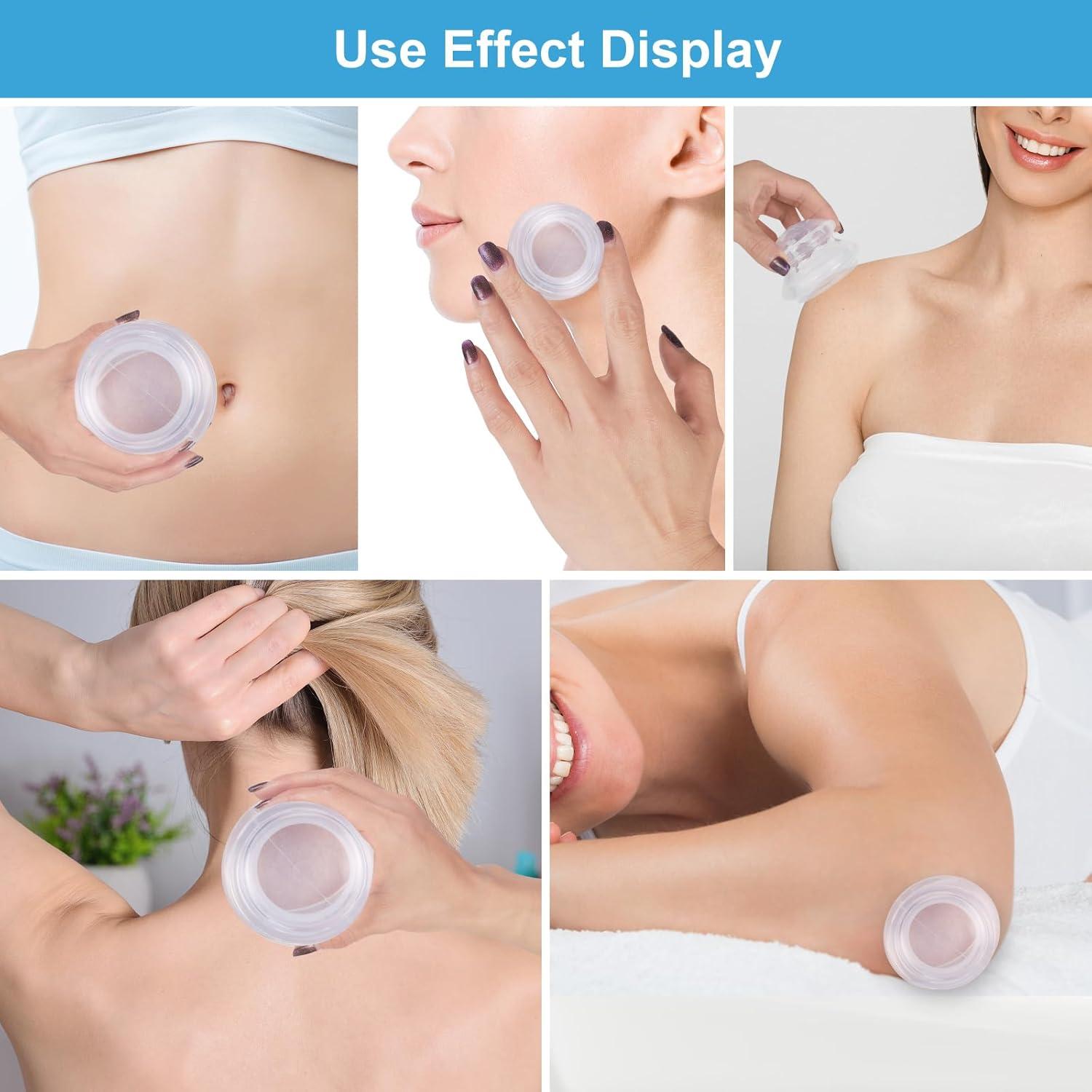 Juego de Ventosas de Silicona H-BDAY para Masaje y Celulitis