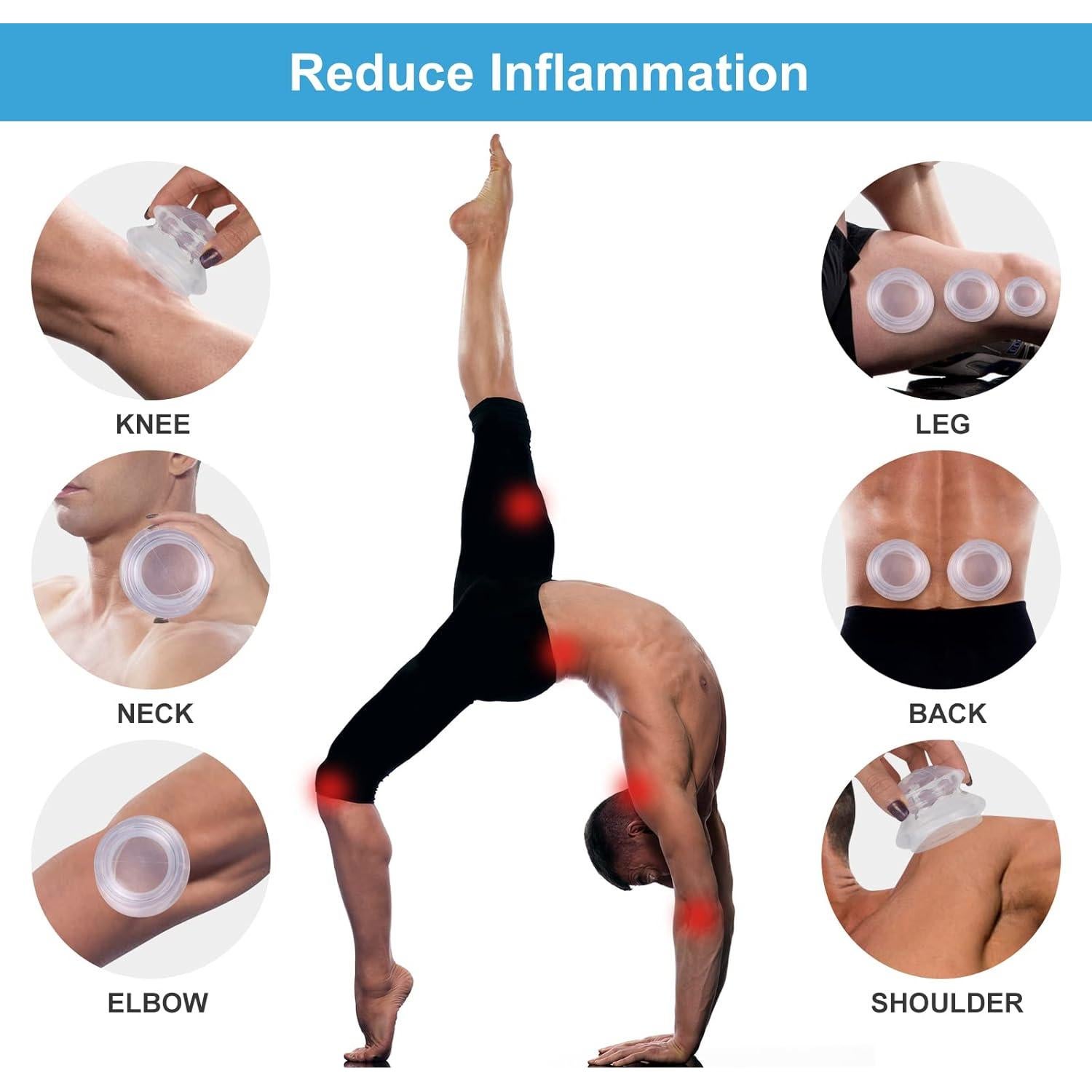 Juego de Ventosas de Silicona H-BDAY para Masaje y Celulitis