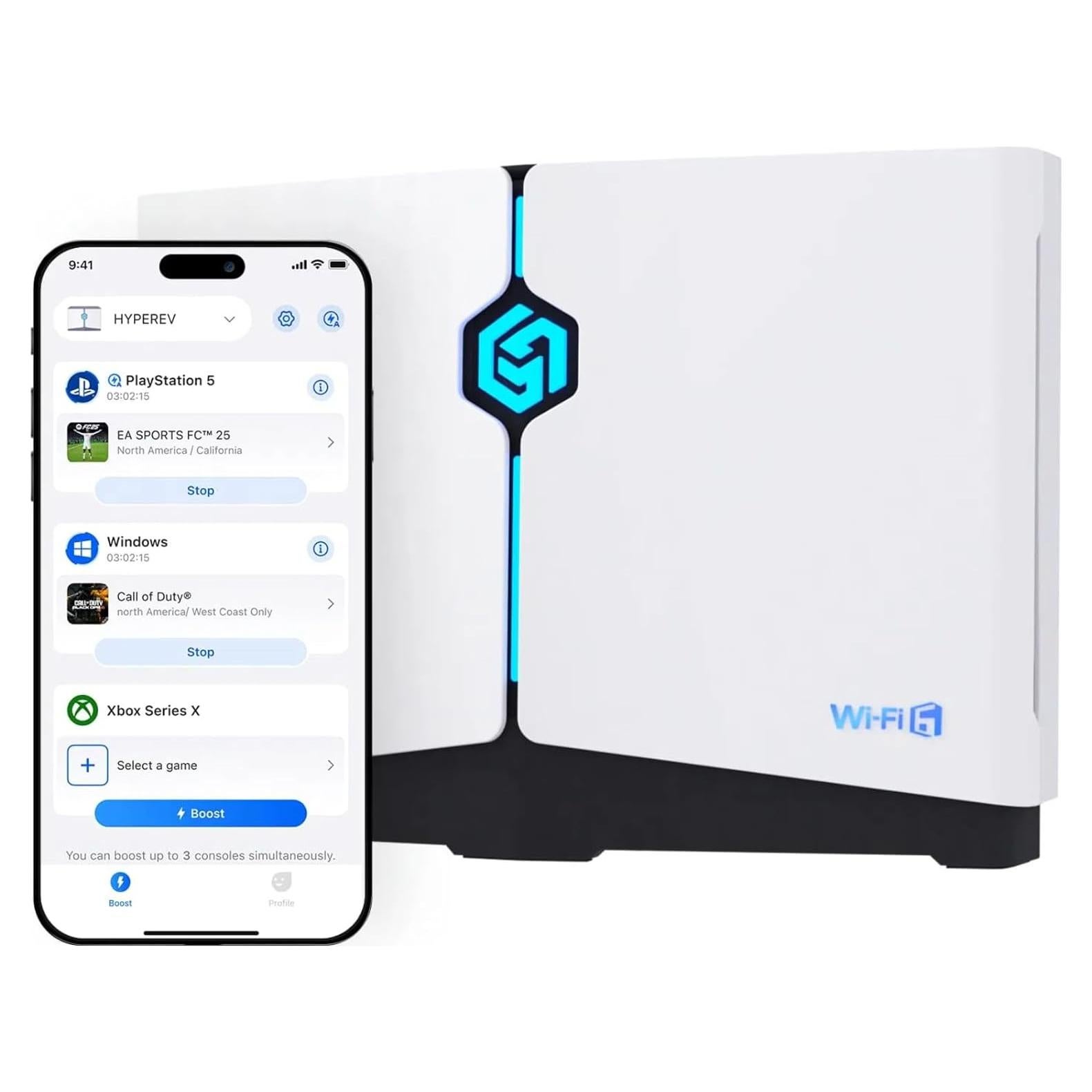 Router de Juegos HYPEREV NIT-GU-07-HR 2402Mbps WiFi 5GHz/2.4GHz