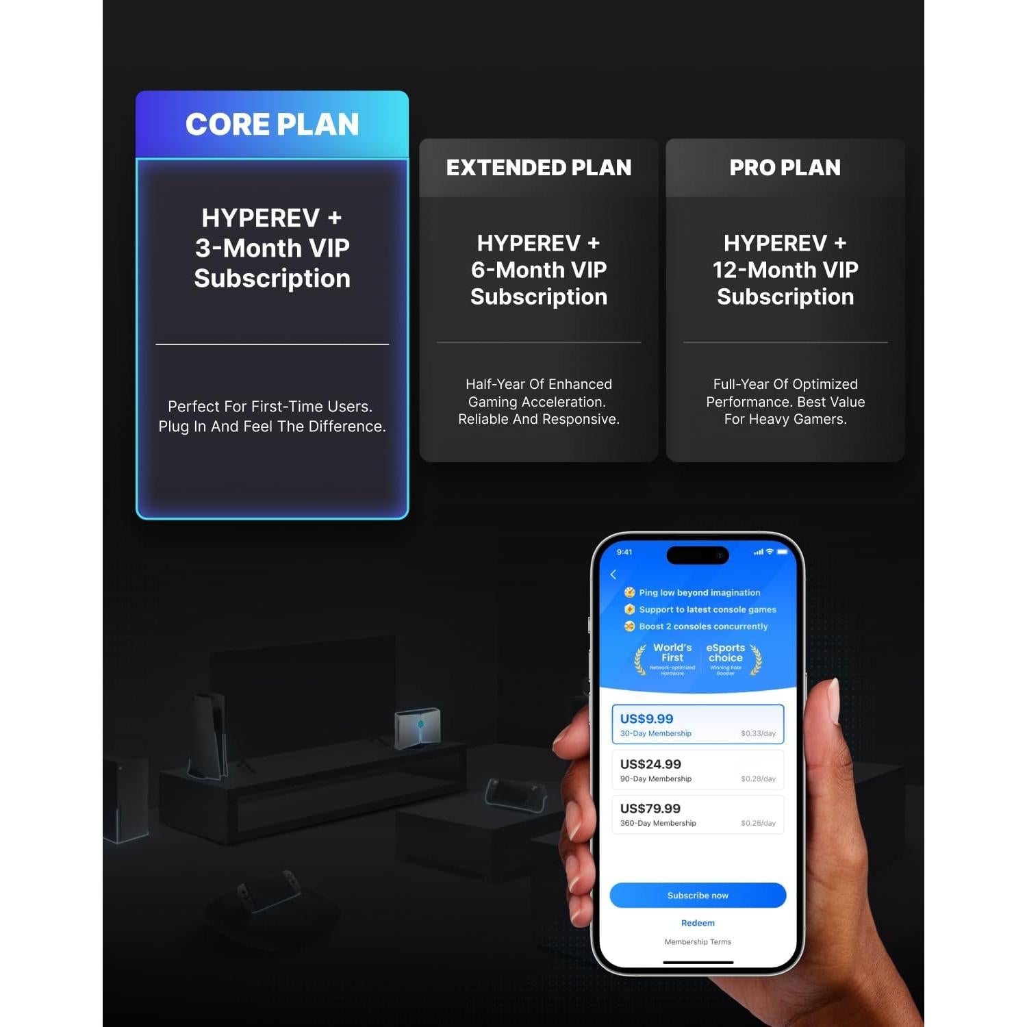 Router de Juegos HYPEREV NIT-GU-07-HR 2402Mbps WiFi 5GHz/2.4GHz