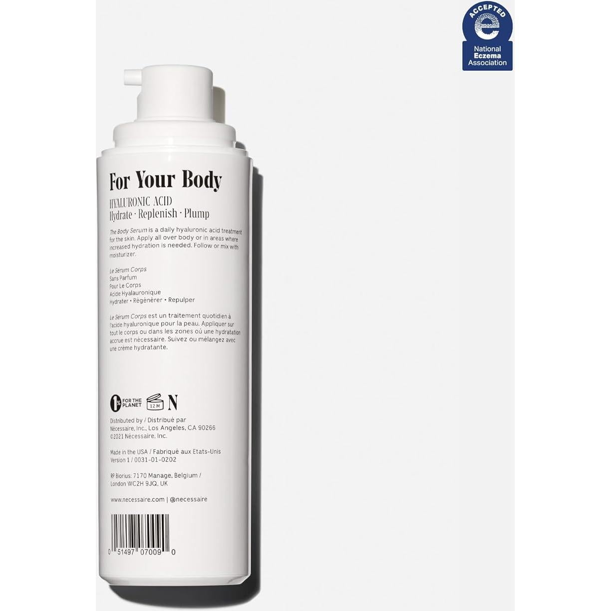 Suero Corporal Nécessaire 150 ml - Hidratante Ácido Hialurónico