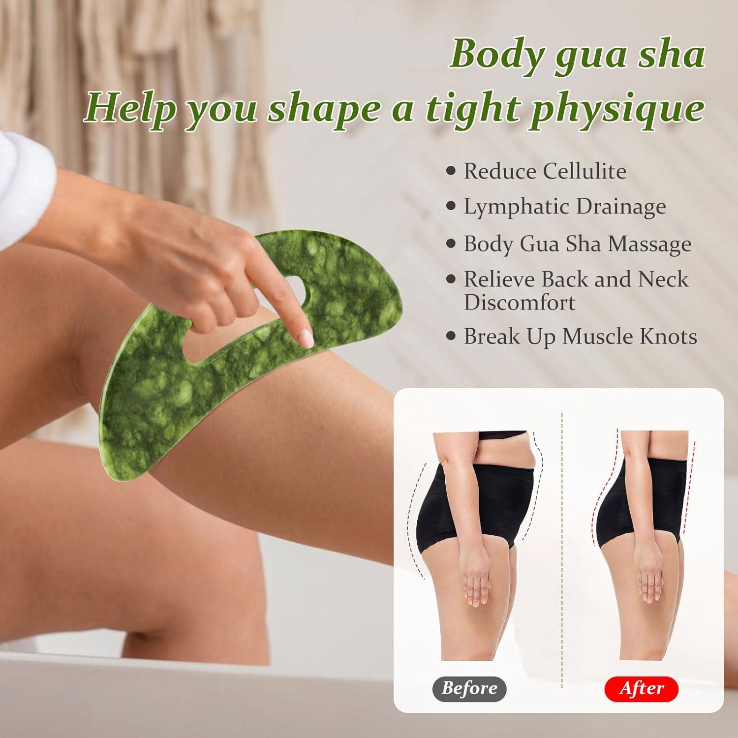 Gua Sha Jade Grande Ideayard para Drenaje Linfático