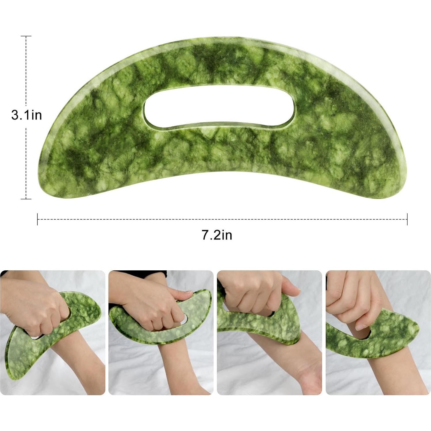 Gua Sha Jade Grande Ideayard para Drenaje Linfático