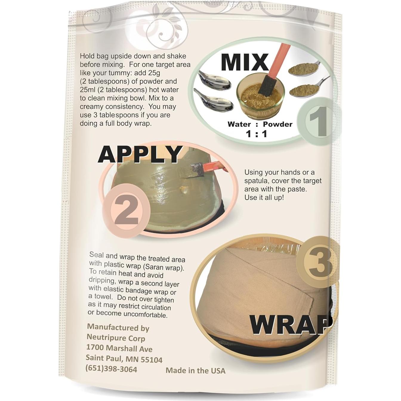 Neutripure Body Wrap DIY 20x10 cm Tratamiento Spa