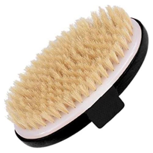 Cepillo Exfoliante Avilana Negro Ovalado con Cerdas Naturales