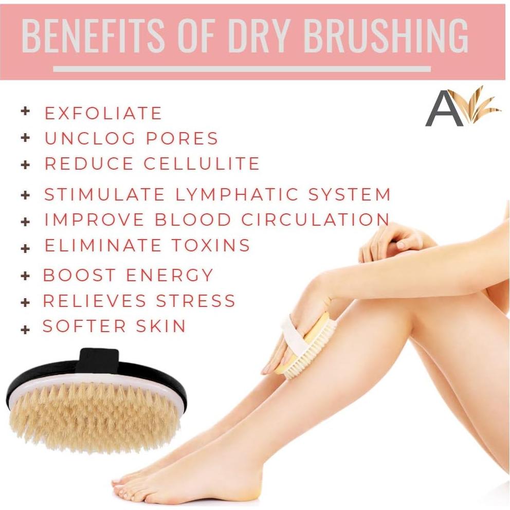 Cepillo Exfoliante Avilana Negro Ovalado con Cerdas Naturales