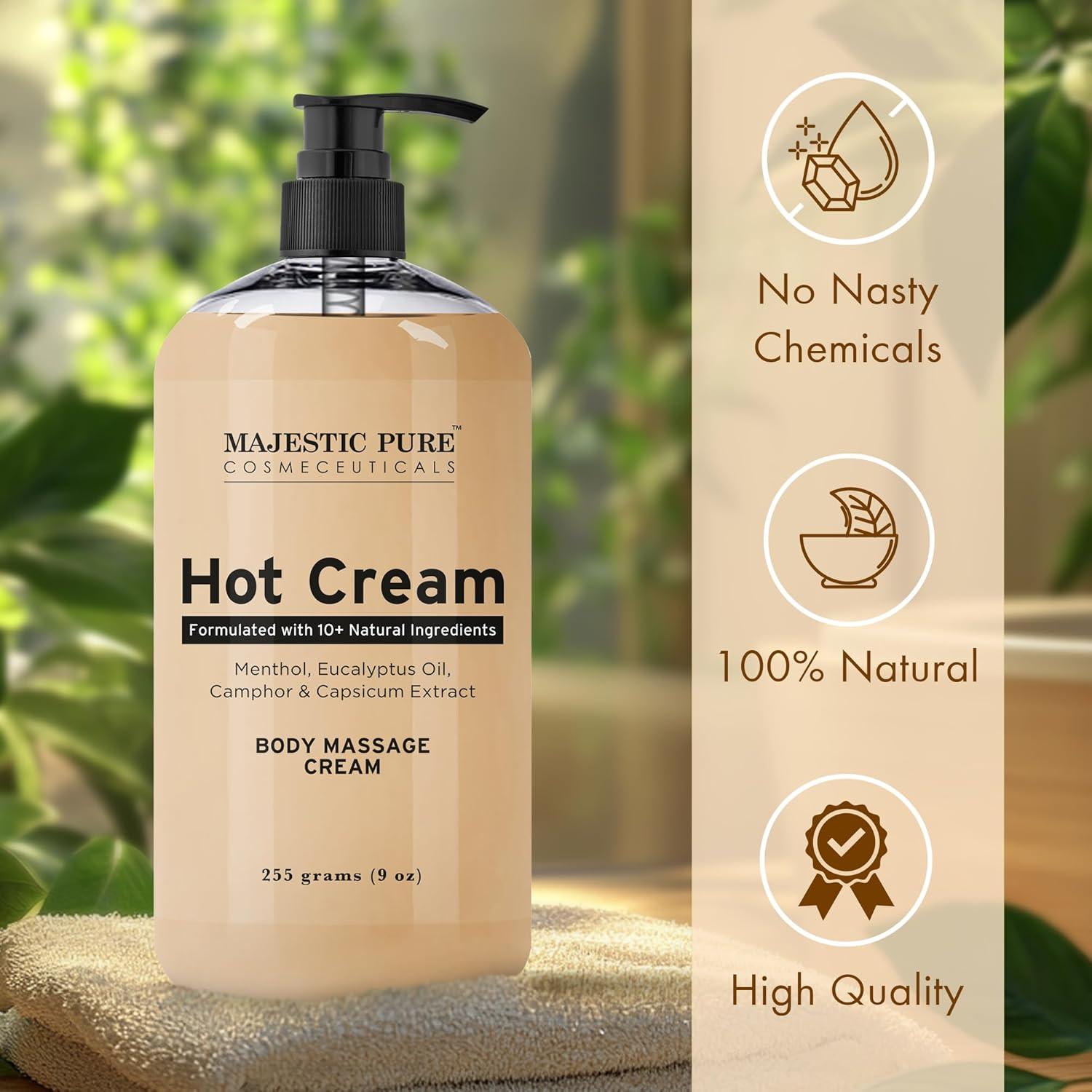 Crema Caliente Majestic Pure 300g Anticelulitis Hidratante