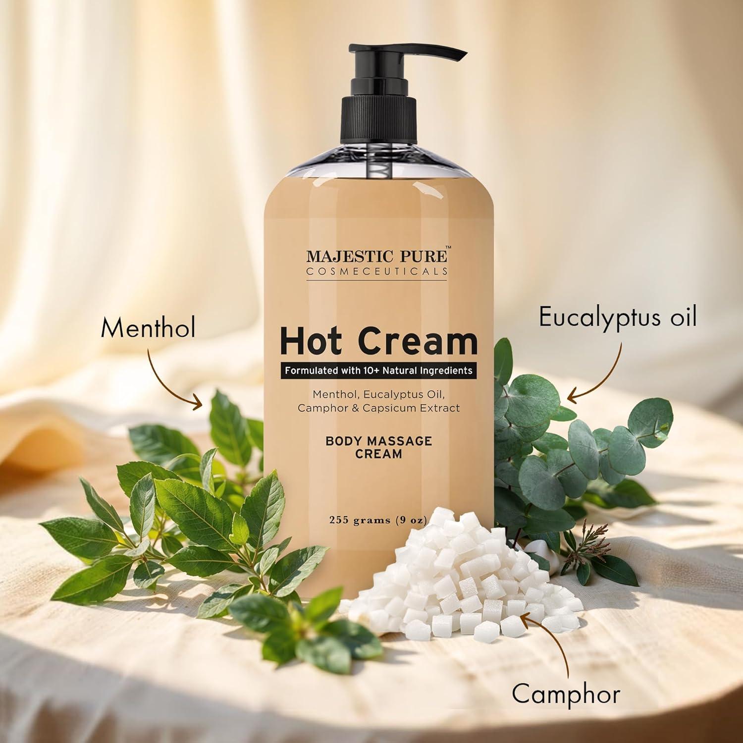 Crema Caliente Majestic Pure 300g Anticelulitis Hidratante