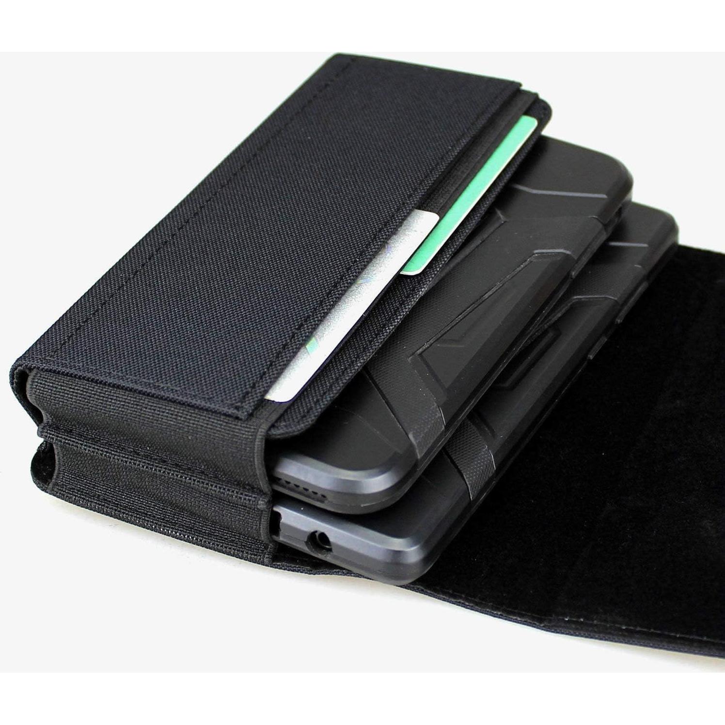 Funda de Cinturón Aubaddy para 2 Teléfonos - Negro