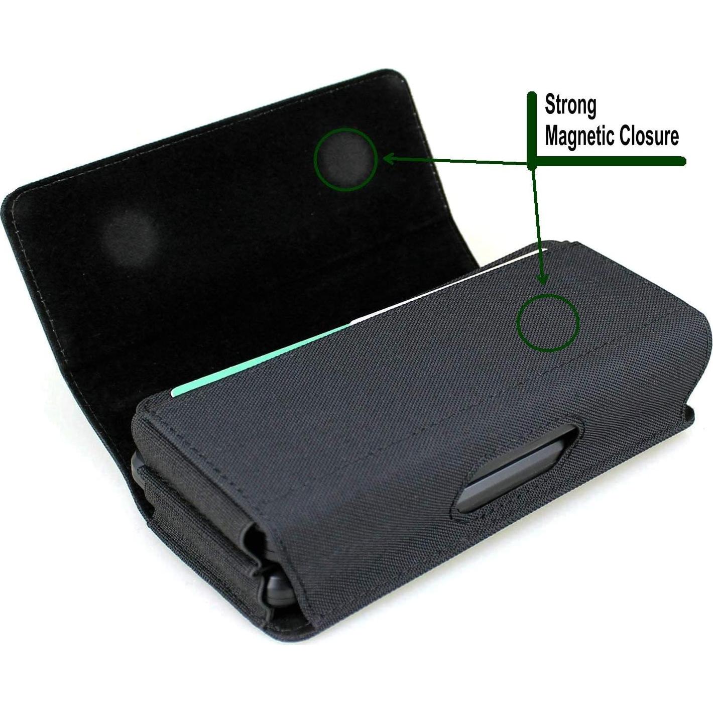 Funda de Cinturón Aubaddy para 2 Teléfonos - Negro