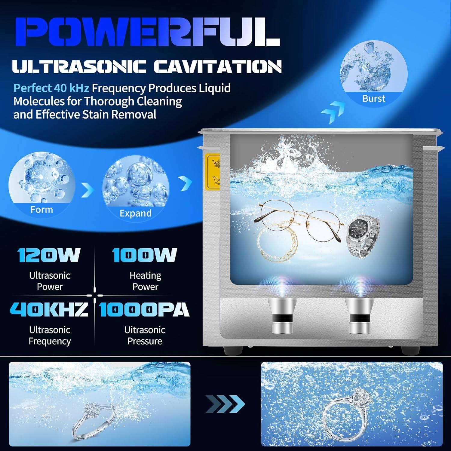 Limpiador Ultrasónico Profesional 3L LEIMO KPARTS Digital