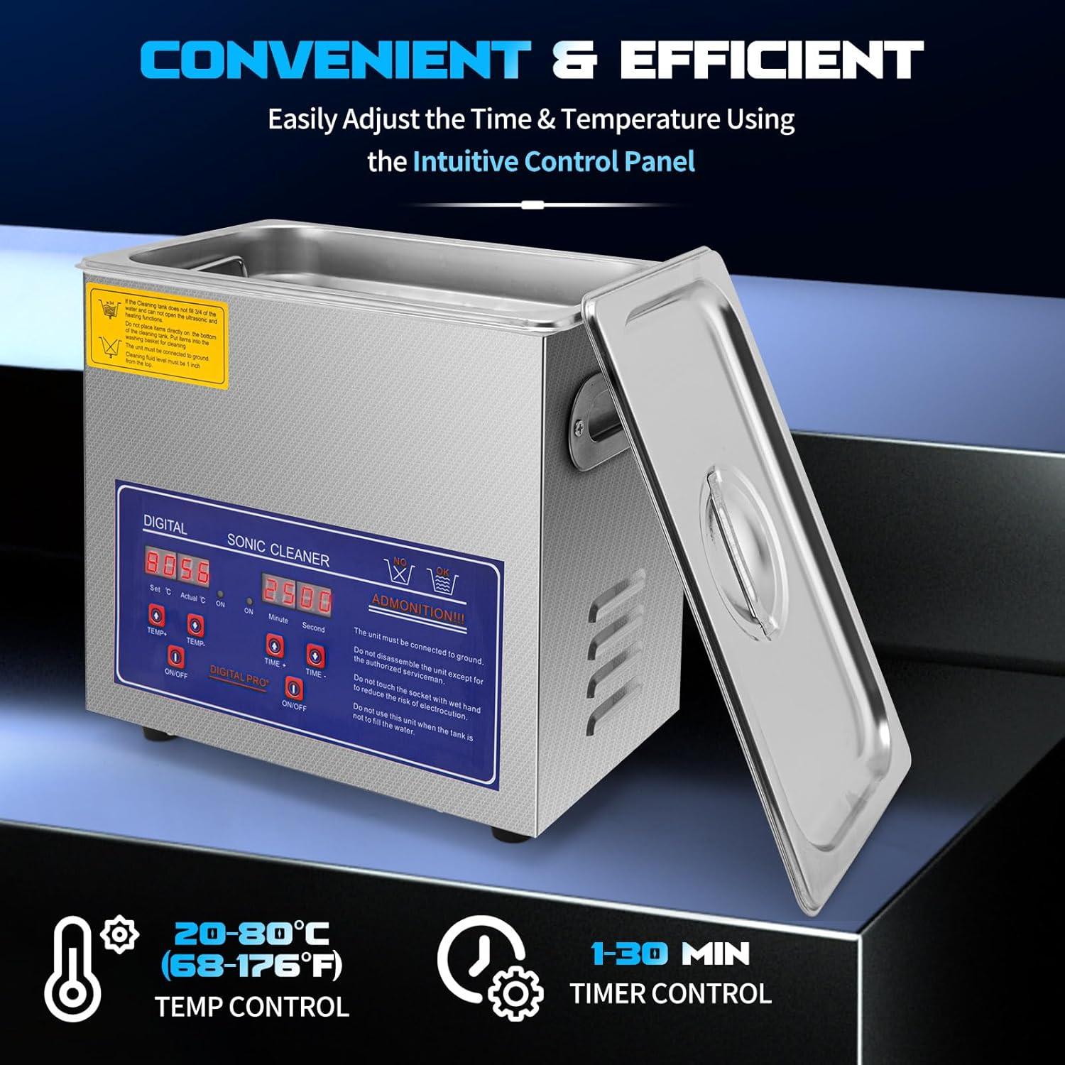 Limpiador Ultrasónico Profesional 3L LEIMO KPARTS Digital