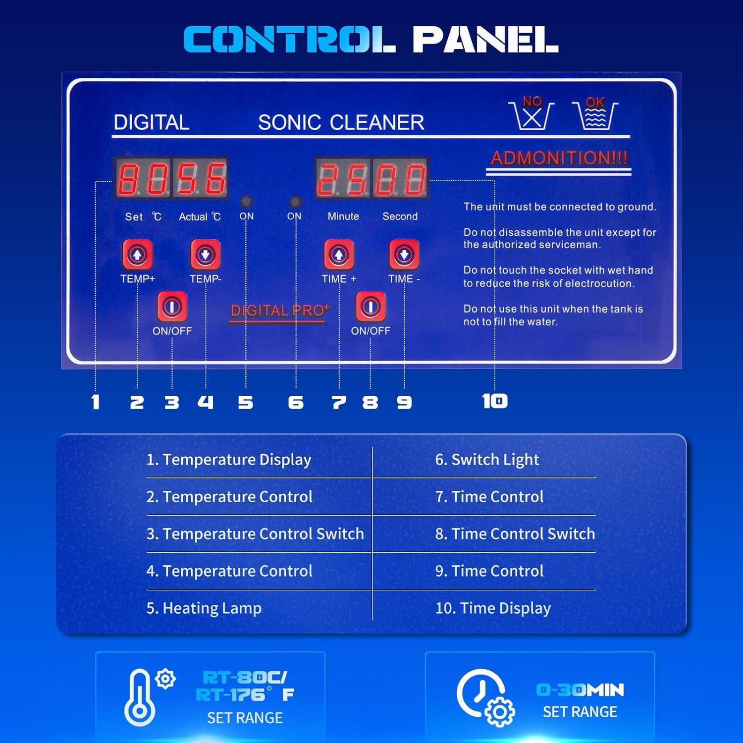 Limpiador Ultrasónico Profesional 3L LEIMO KPARTS Digital