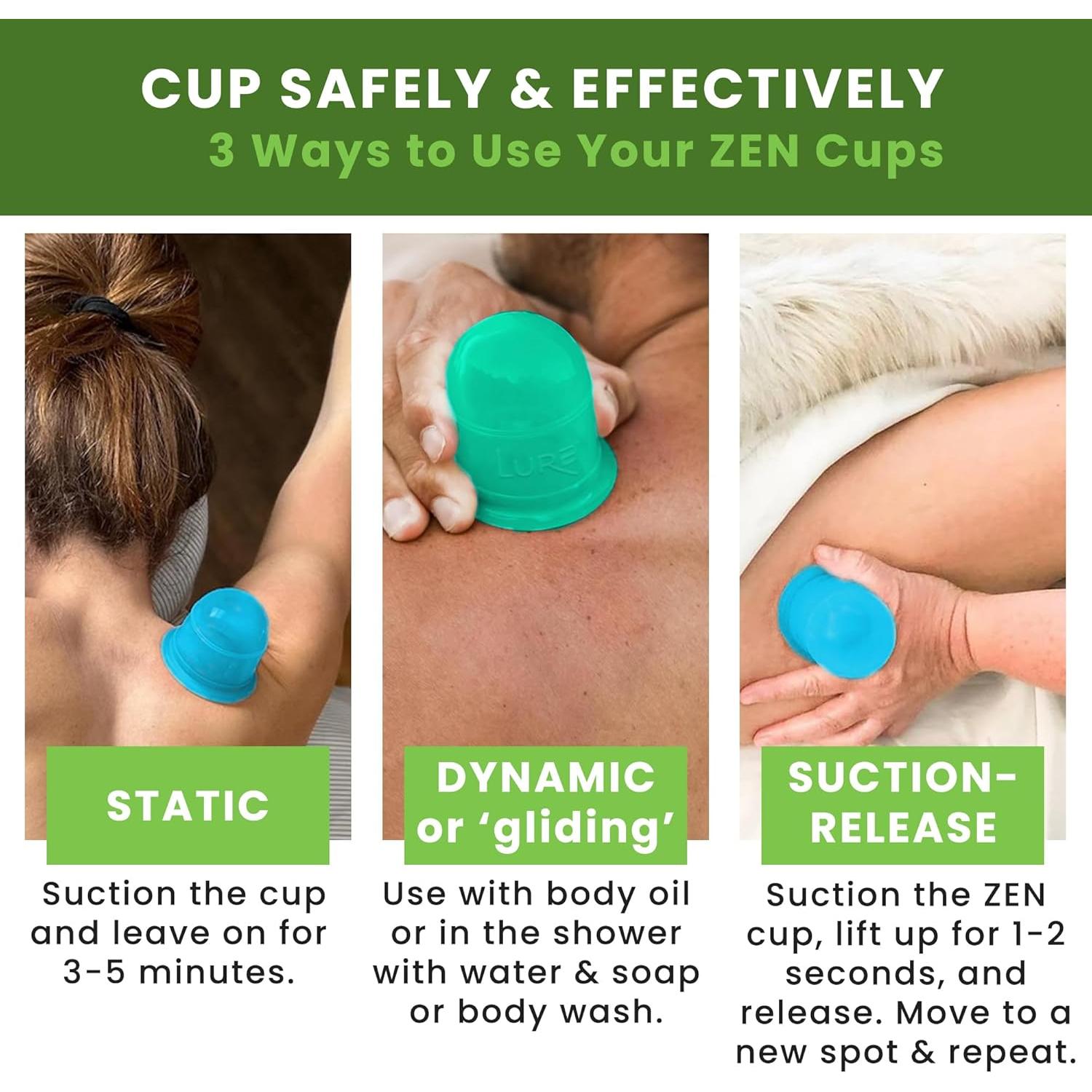 Silicone Cupping Therapy Set Beginner Massage Cupping Cups for Cupping Therapy Cup Kit for Massage, Myofascial Release, Cellulite Reduction