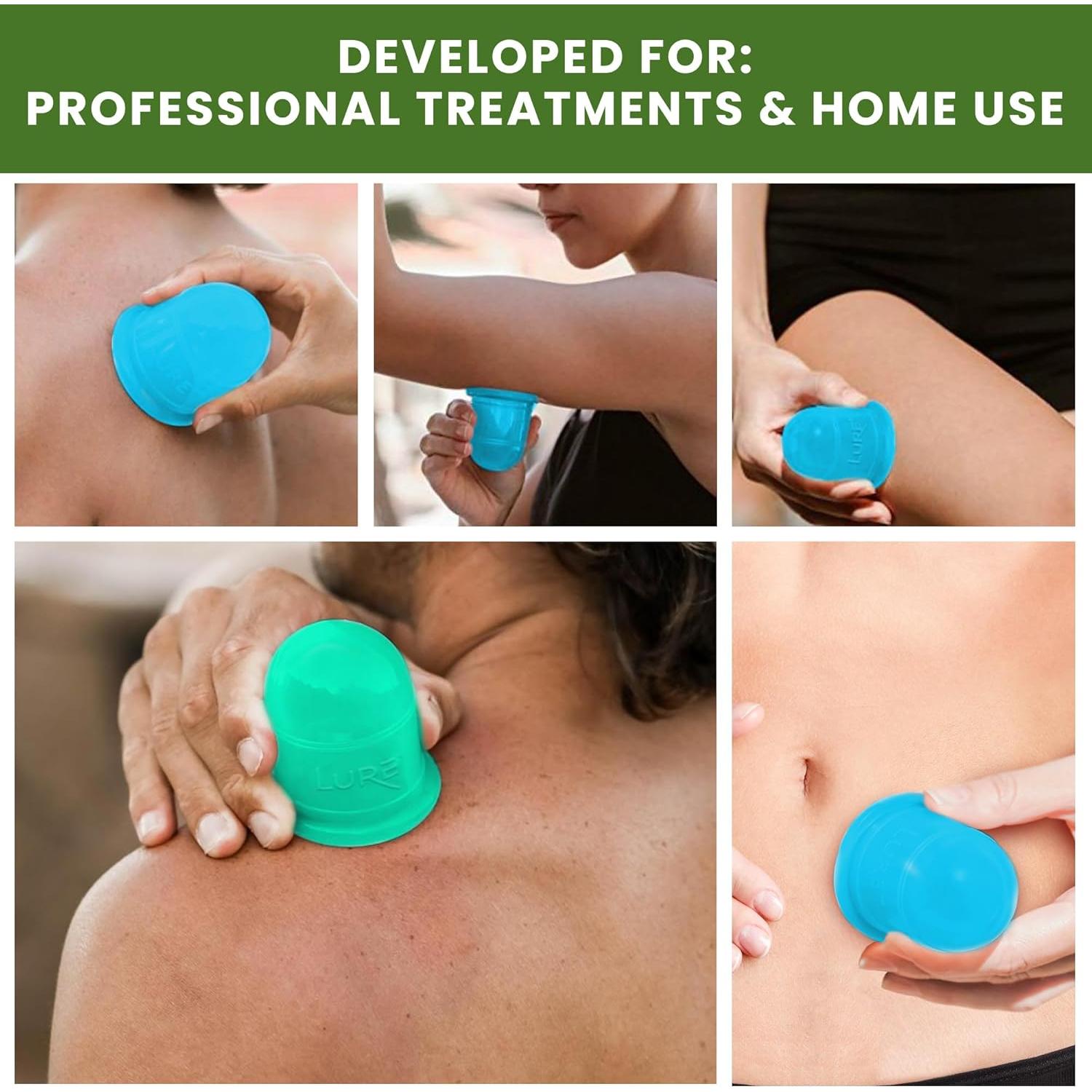 Silicone Cupping Therapy Set Beginner Massage Cupping Cups for Cupping Therapy Cup Kit for Massage, Myofascial Release, Cellulite Reduction