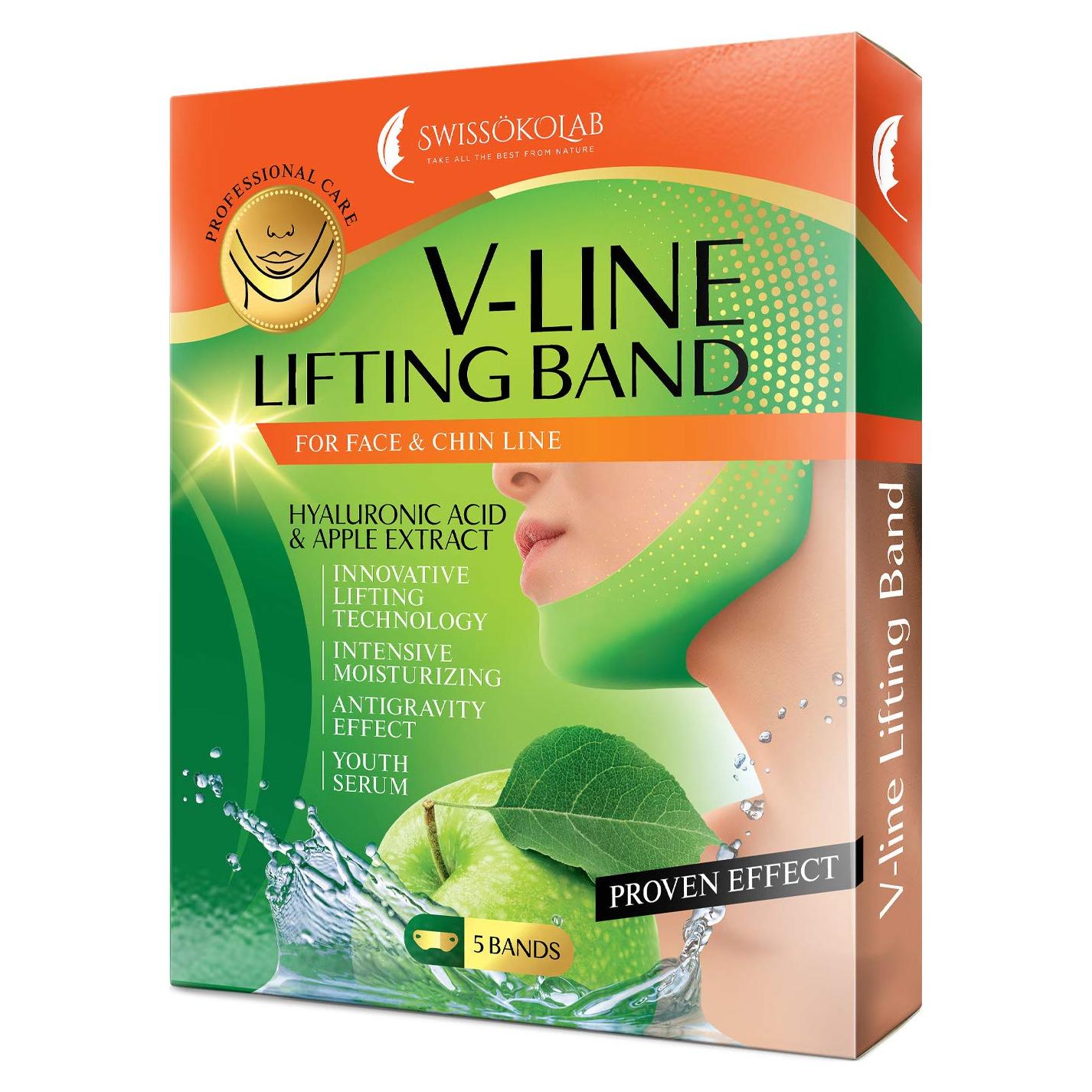 Máscara Facial Elevadora V - SWISSÖKOLAB 5 Pcs Reafirmante