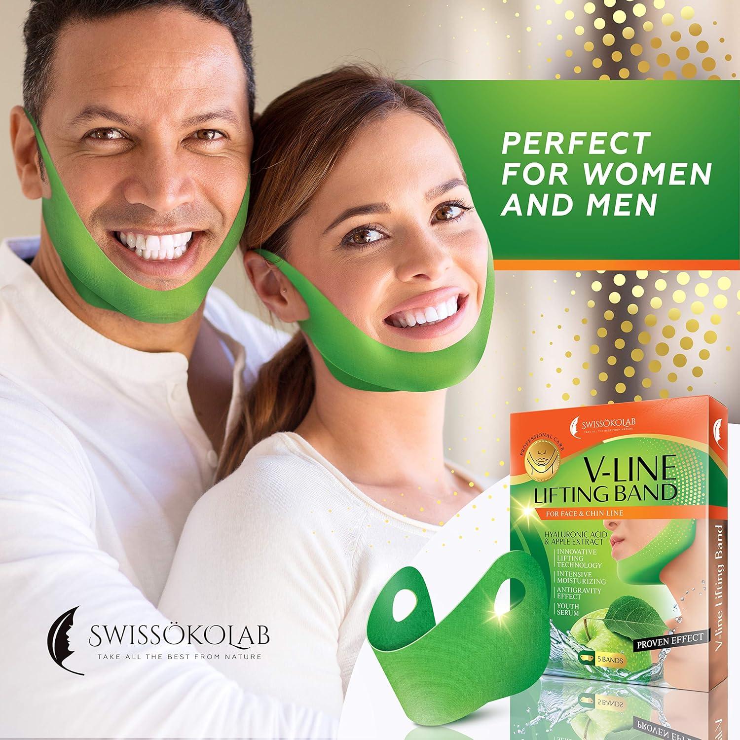 Máscara Facial Elevadora V - SWISSÖKOLAB 5 Pcs Reafirmante