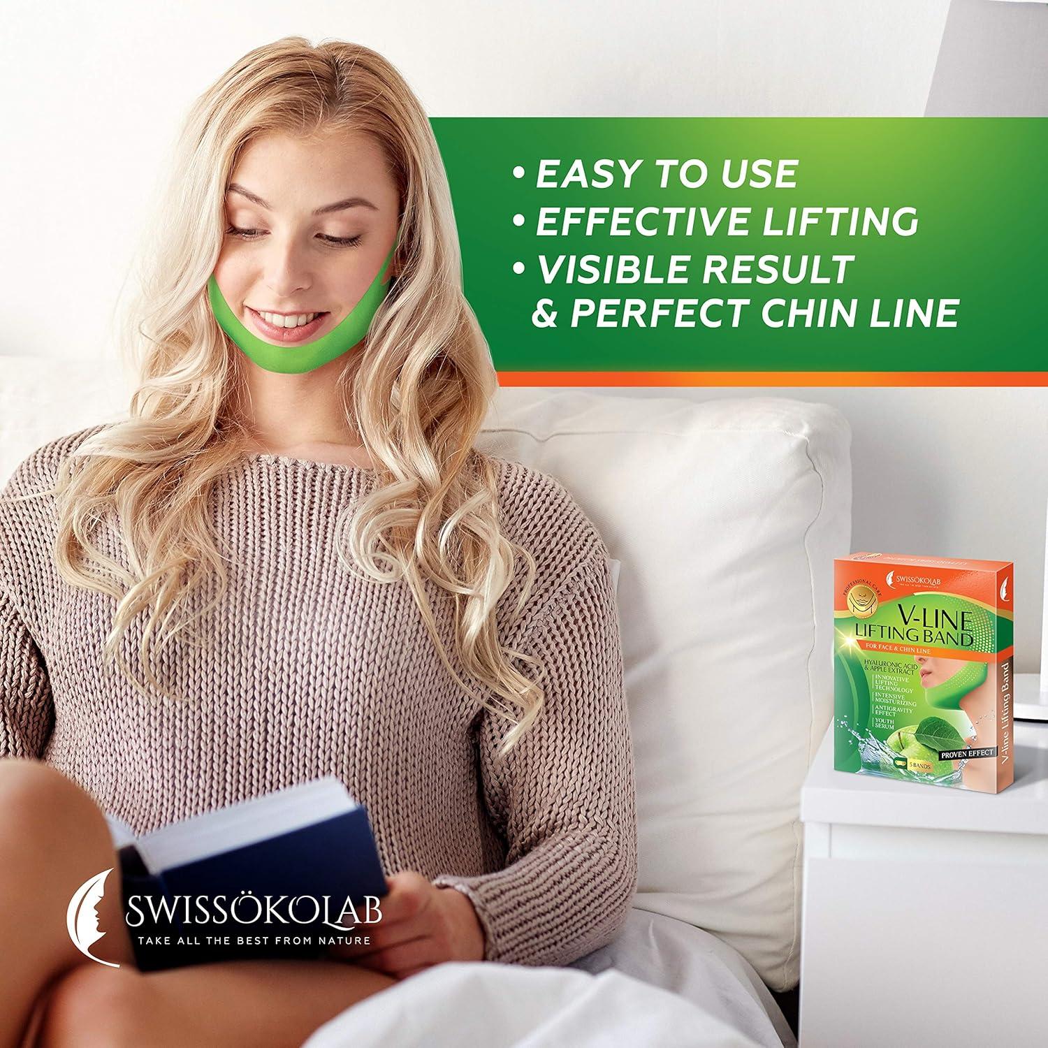 Máscara Facial Elevadora V - SWISSÖKOLAB 5 Pcs Reafirmante