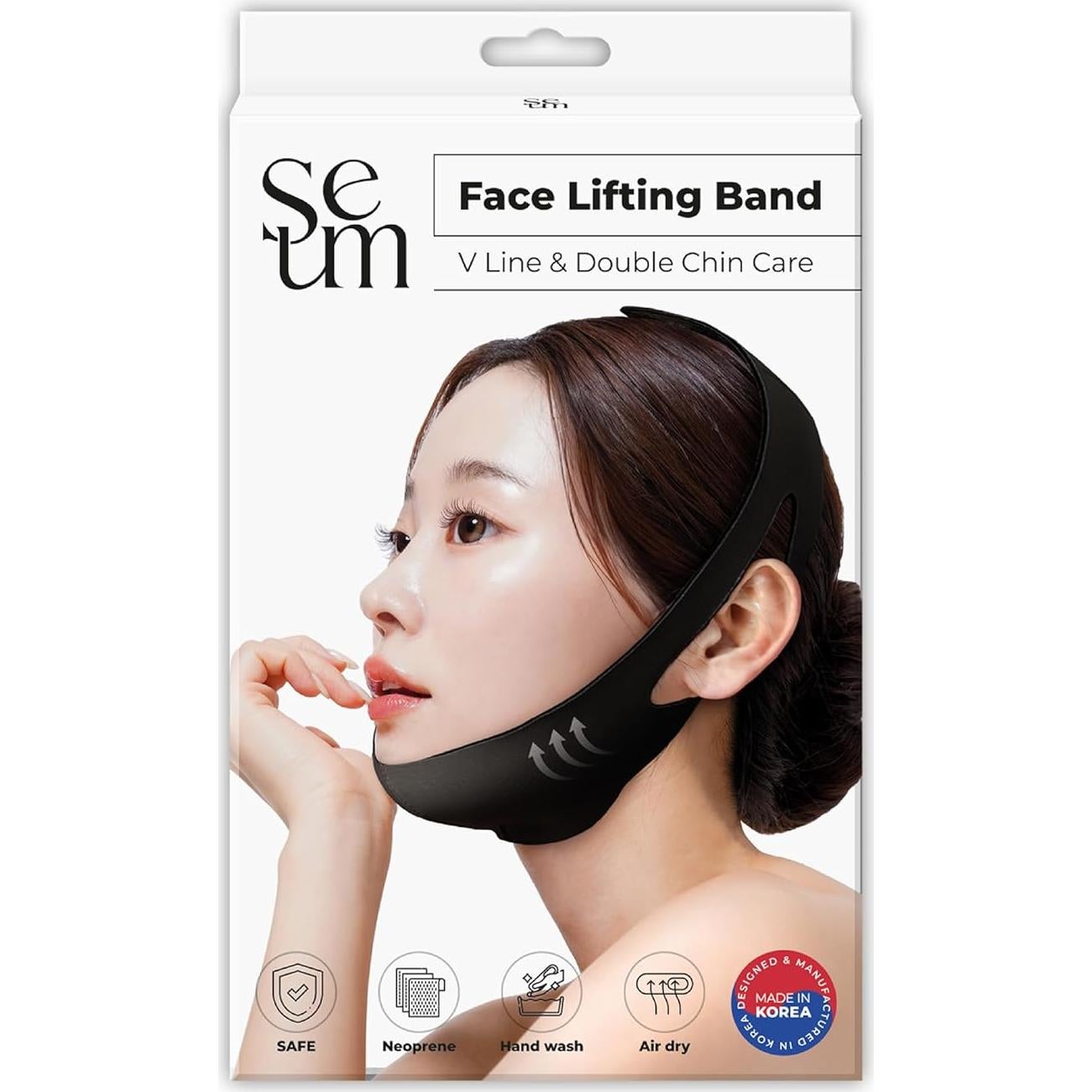 Correa Elevadora Facial K-Beauty SEUM - Reductor Doble Papada