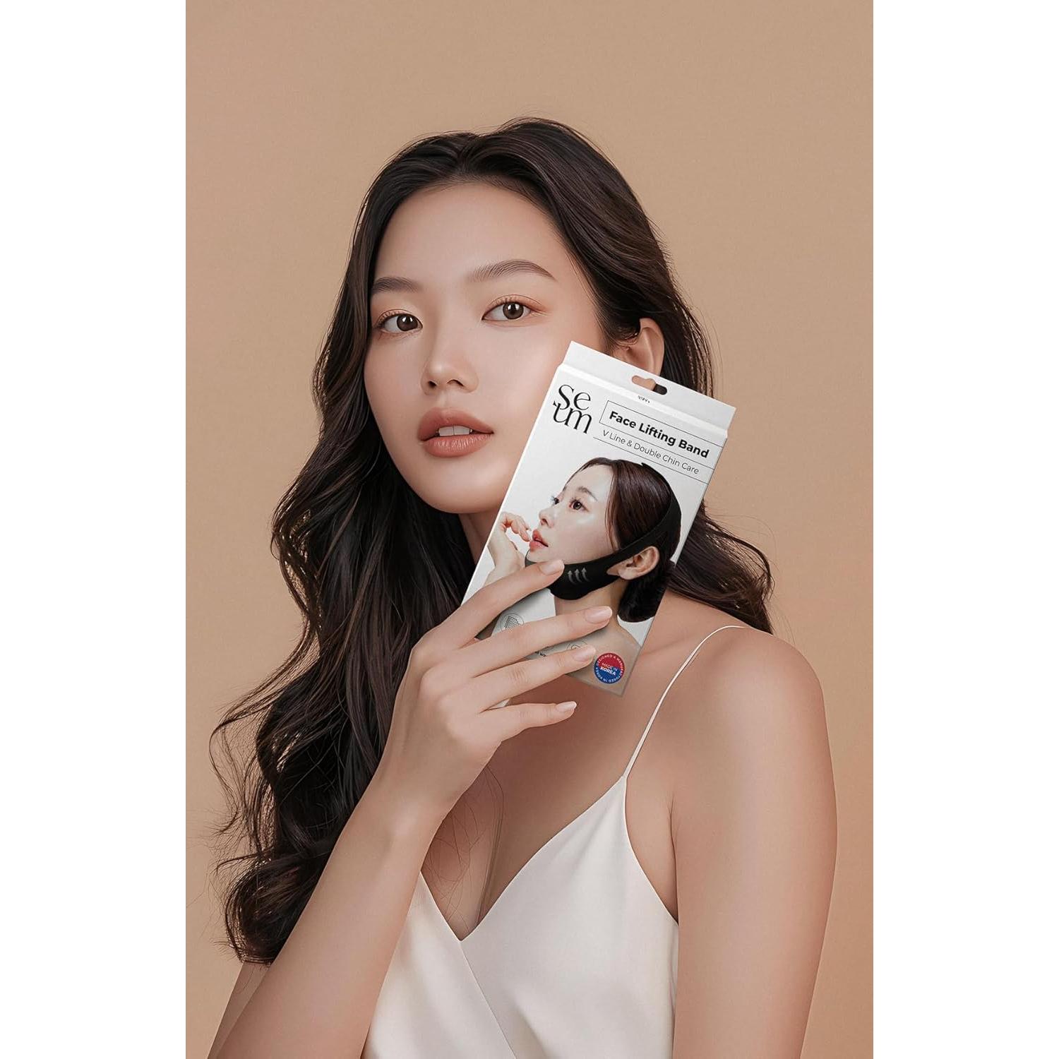 Correa Elevadora Facial K-Beauty SEUM - Reductor Doble Papada