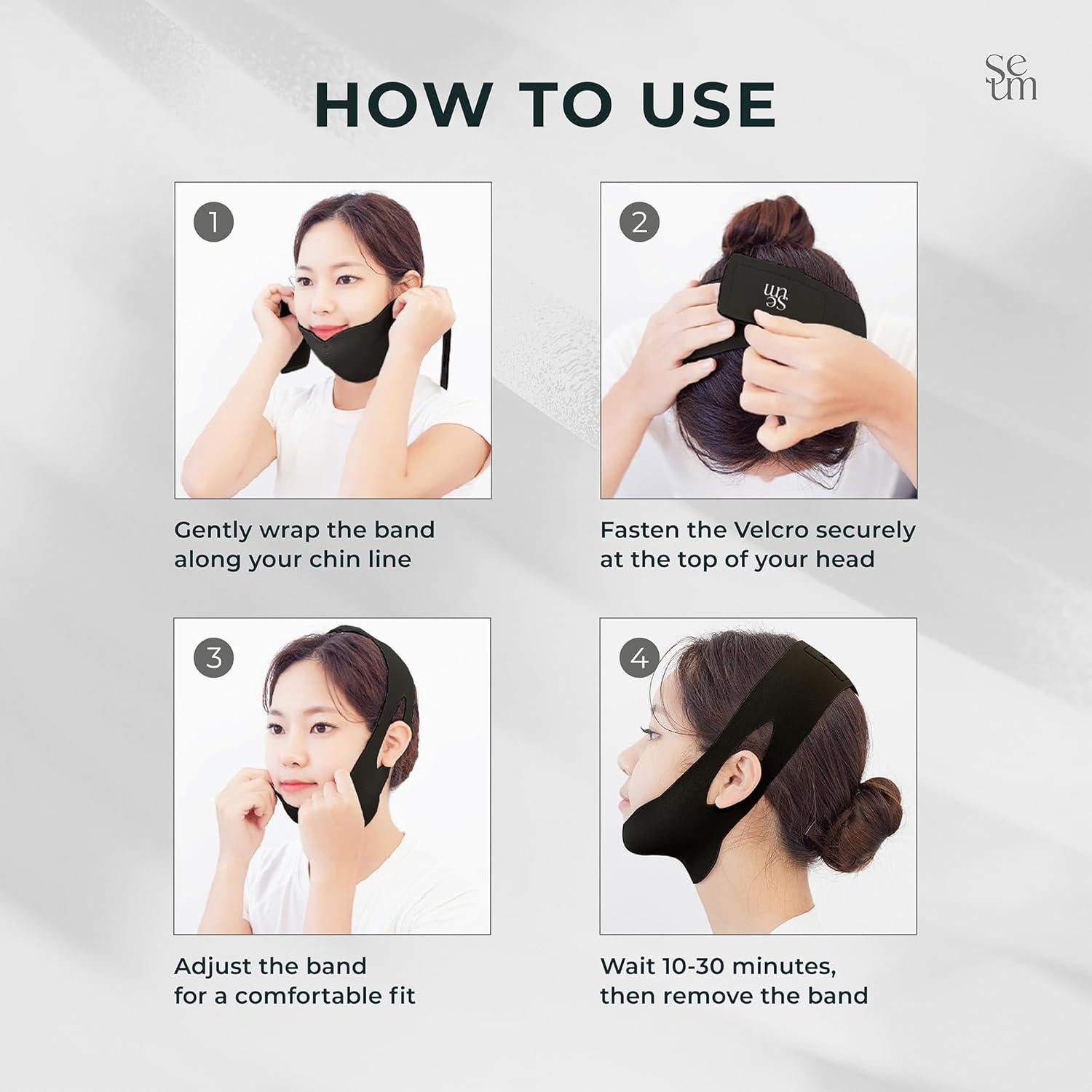 Correa Elevadora Facial K-Beauty SEUM - Reductor Doble Papada