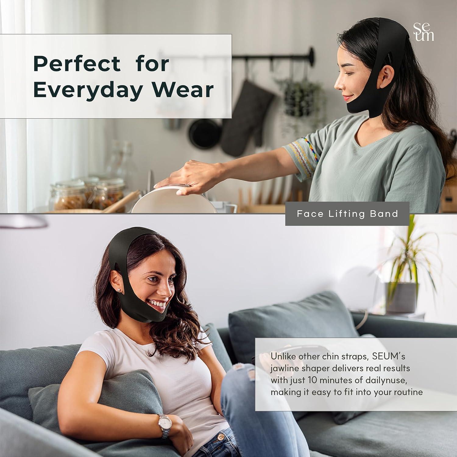 Correa Elevadora Facial K-Beauty SEUM - Reductor Doble Papada