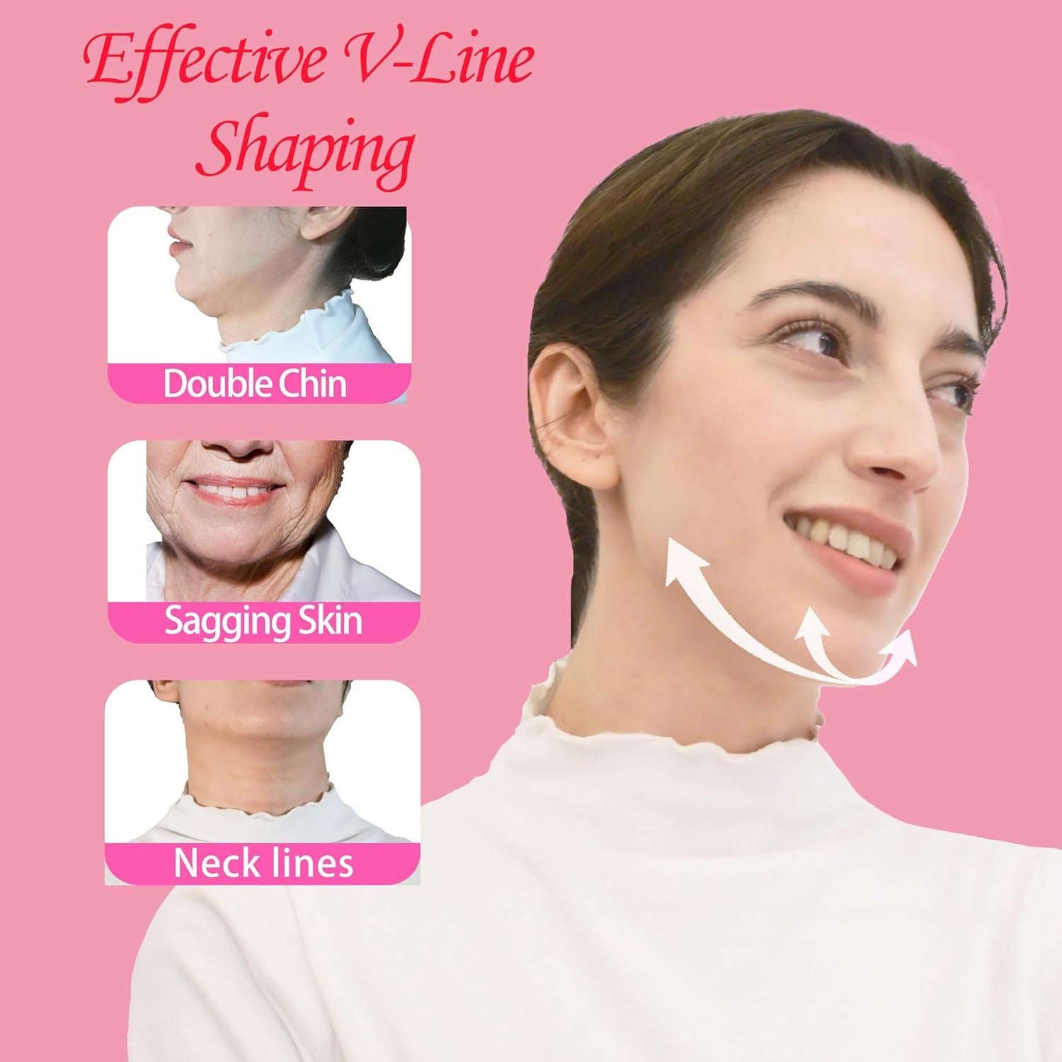 Cinta de levantamiento facial INCANDESCO en V Rosa