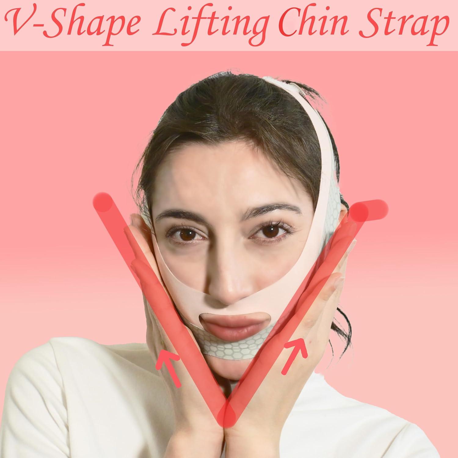 Cinta de levantamiento facial INCANDESCO en V Rosa