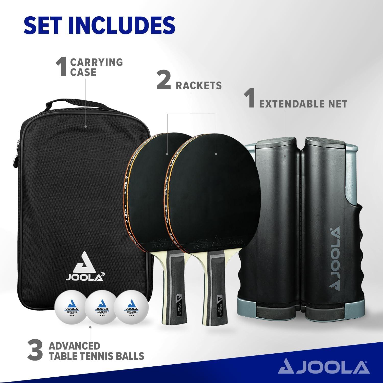 Set de Red y Raquetas de Tenis de Mesa JOOLA Deluxe - Portátil