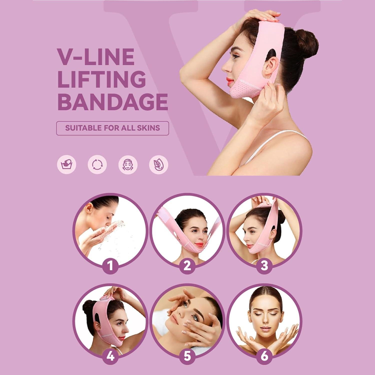 Correa Facial Reutilizable Yumo para Doble Barbilla y Mandíbula