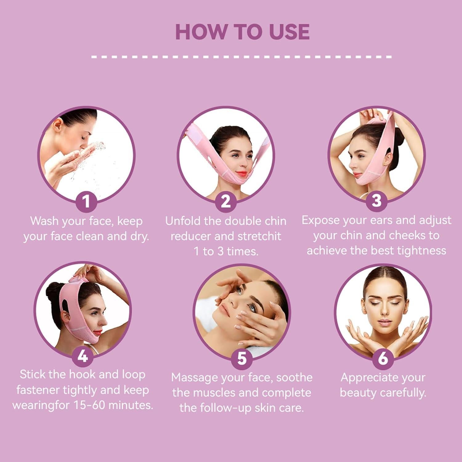 Correa Facial Reutilizable Yumo para Doble Barbilla y Mandíbula