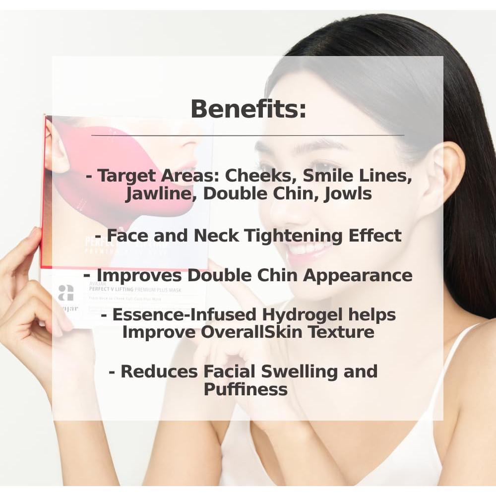 Máscara Lifting V Perfecto AVAJAR - 5PC Hidrogel Colágeno