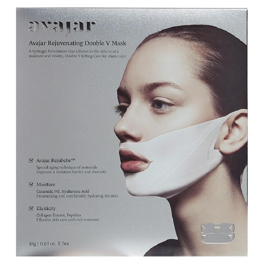 Máscara Rejuvenecedora Doble V Avajar | Hidrogel Antienvejecimiento