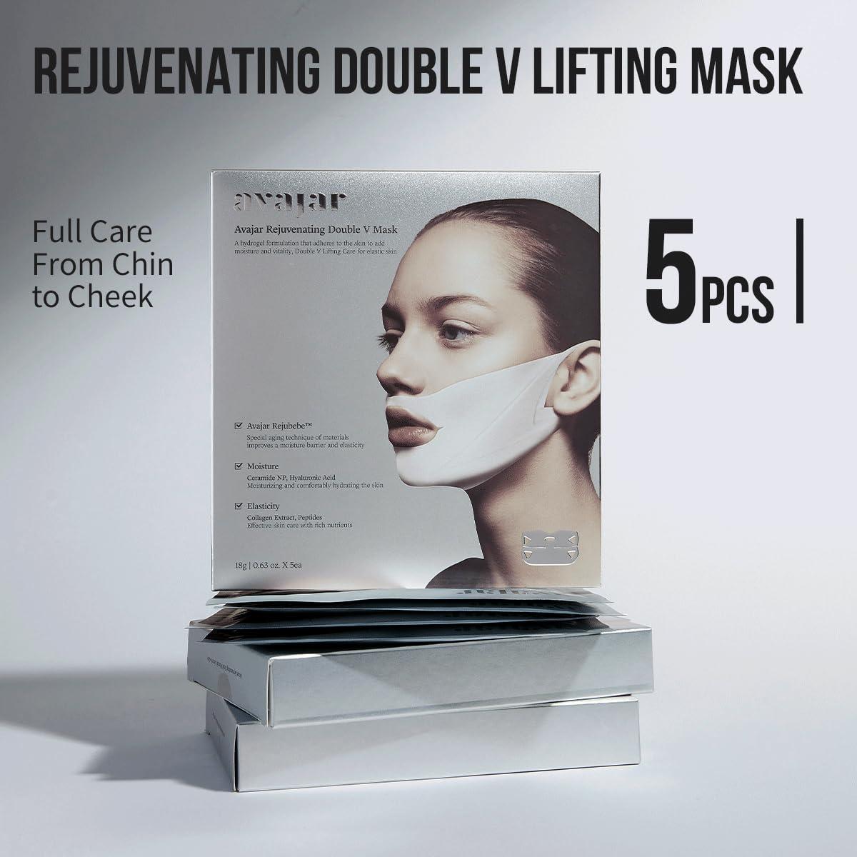 Máscara Rejuvenecedora Doble V Avajar | Hidrogel Antienvejecimiento