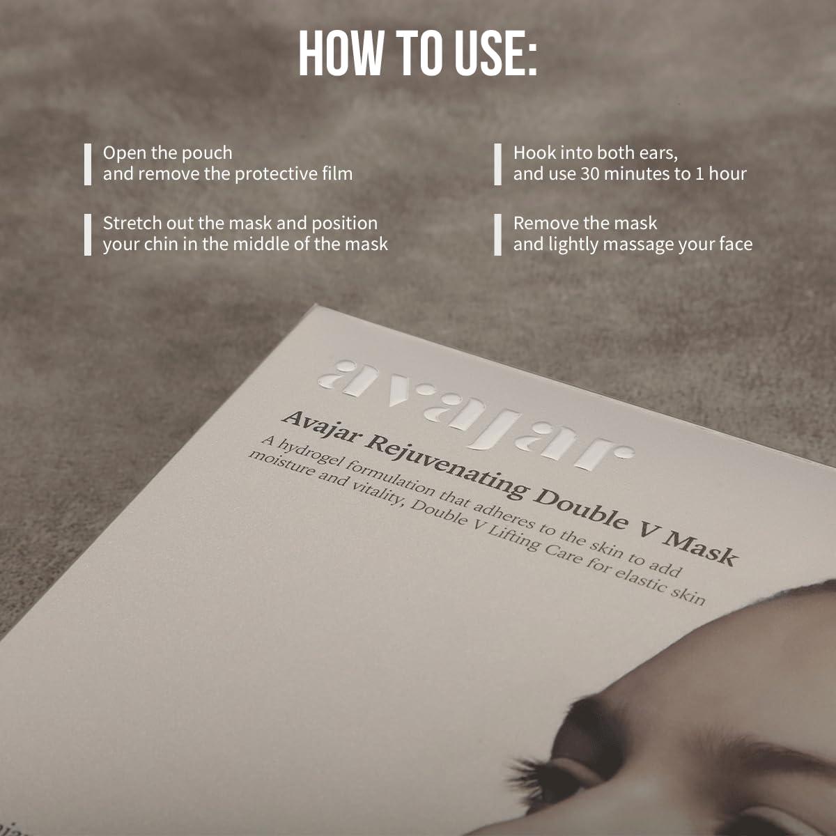 Máscara Rejuvenecedora Doble V Avajar | Hidrogel Antienvejecimiento