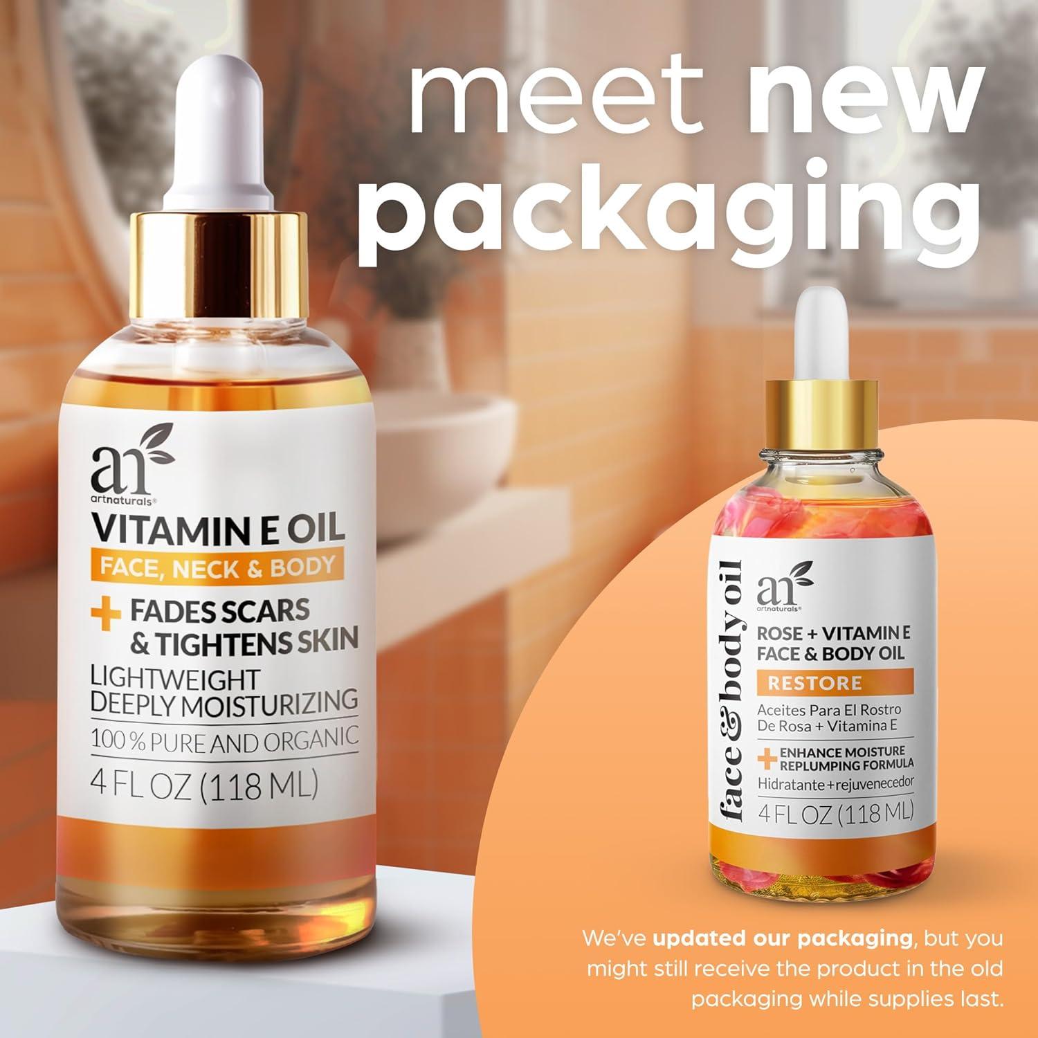 Aceite Bio de Vitamina E ArtNaturals 248ml + Set Gua Sha