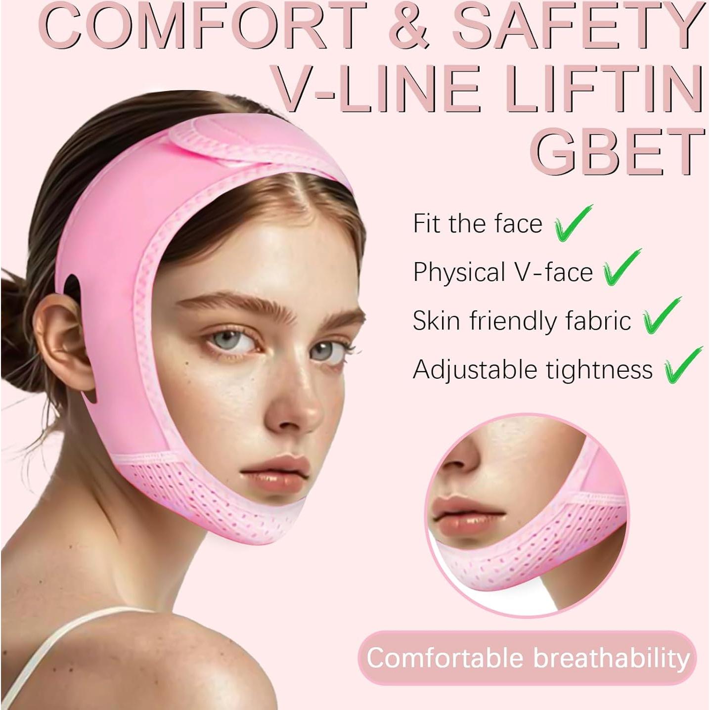 Reductor de Papada Wasungal Máscara Facial Reutilizable Rosa