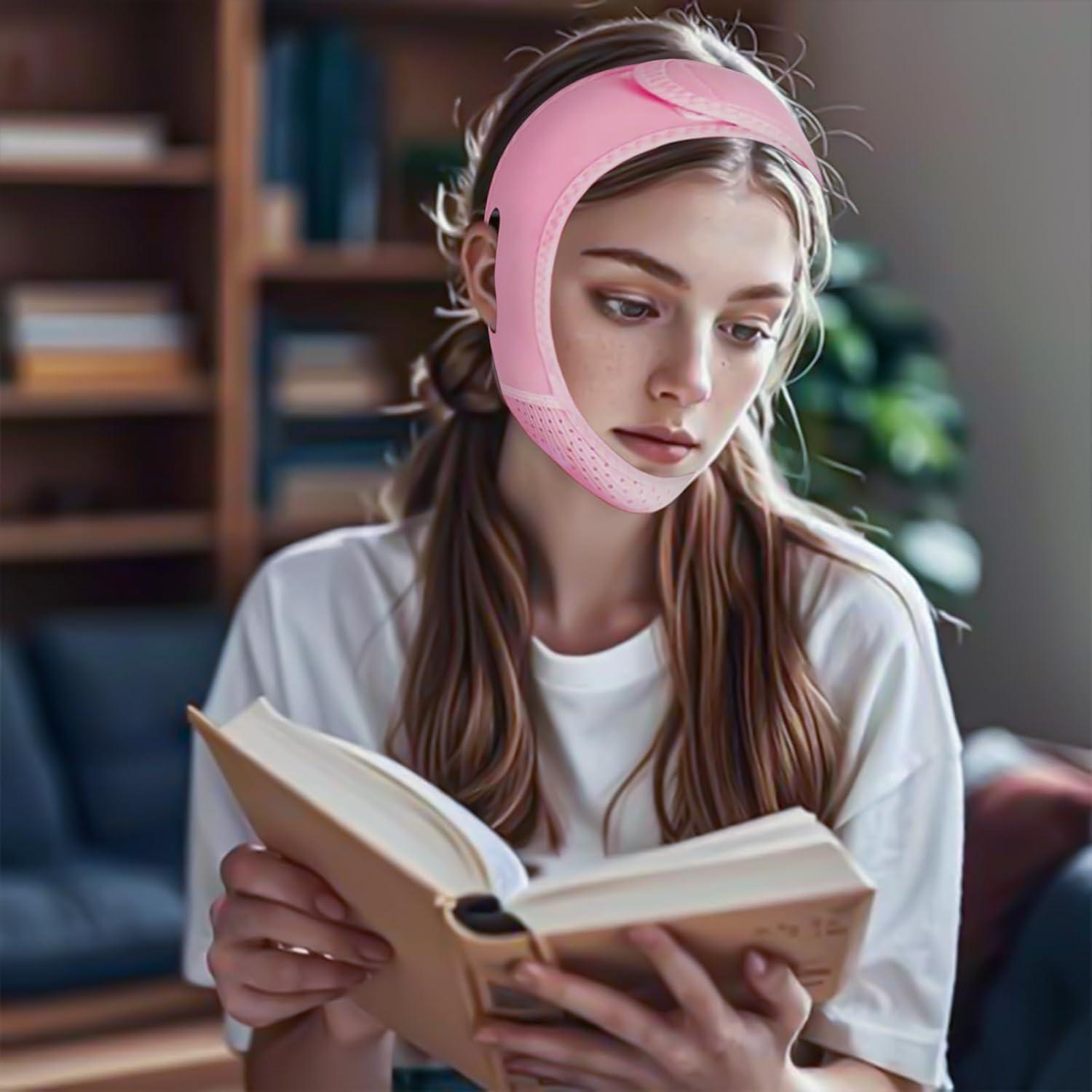 Reductor de Papada Wasungal Máscara Facial Reutilizable Rosa