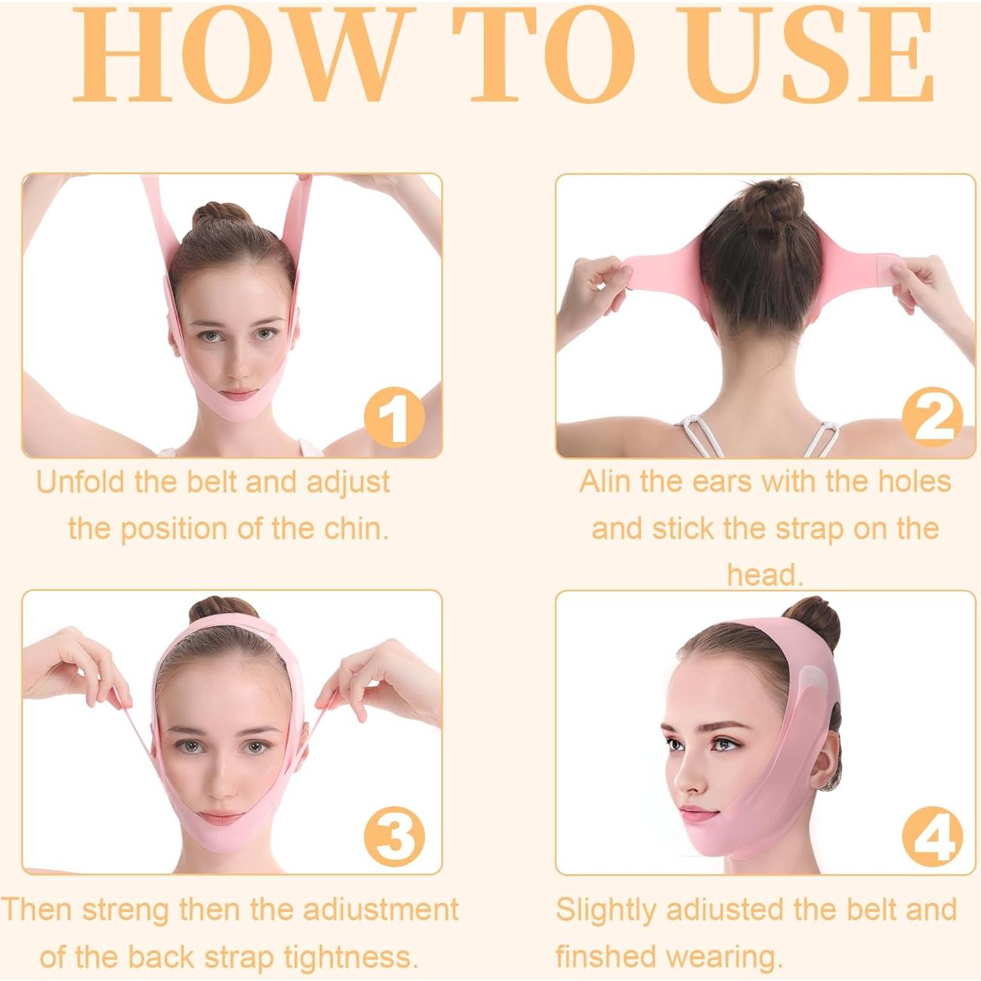 Mascarilla V Line Lifting Loske Rosa para Contorno Facial