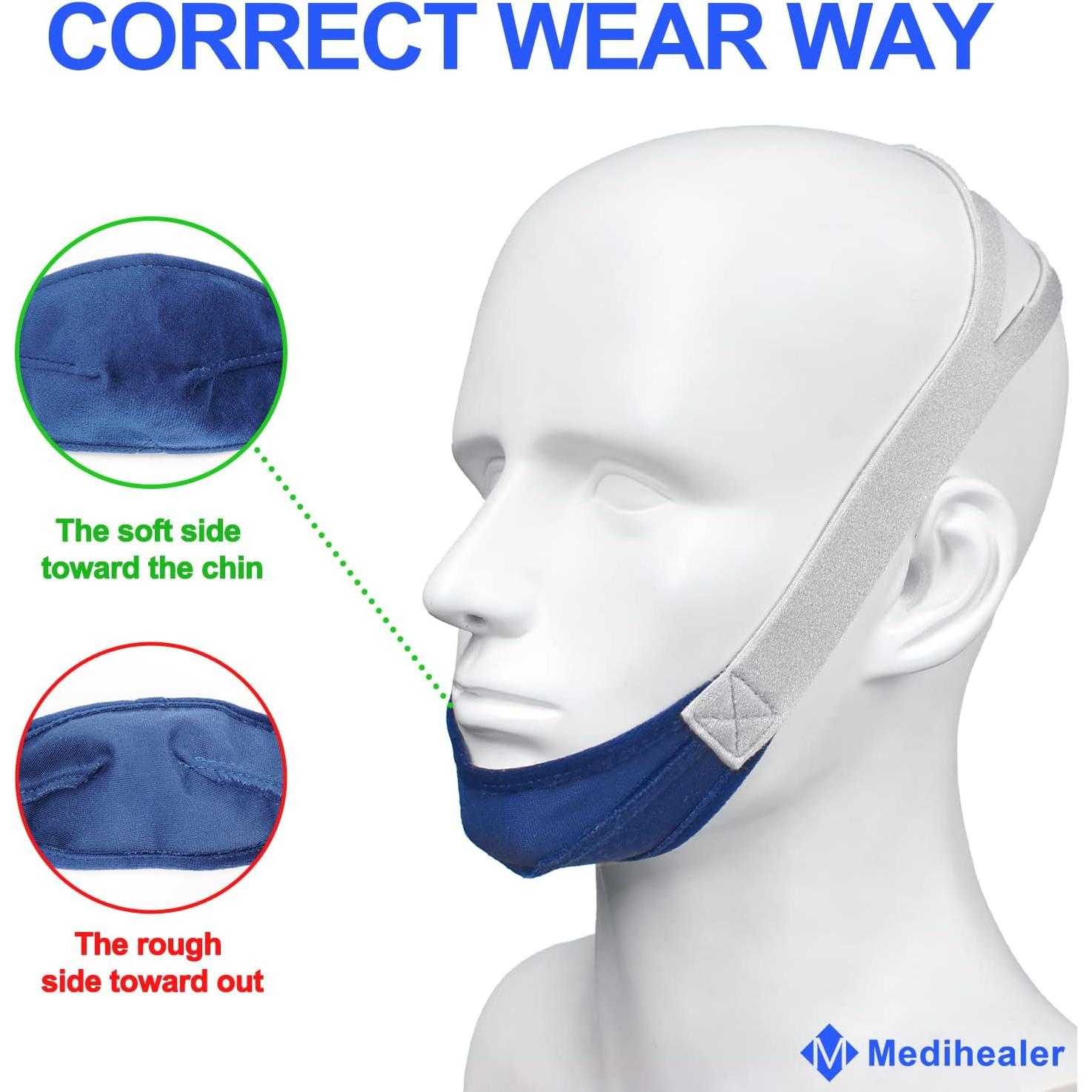 2 Correas Antisnoring Medihealer para Barbilla Ajustables