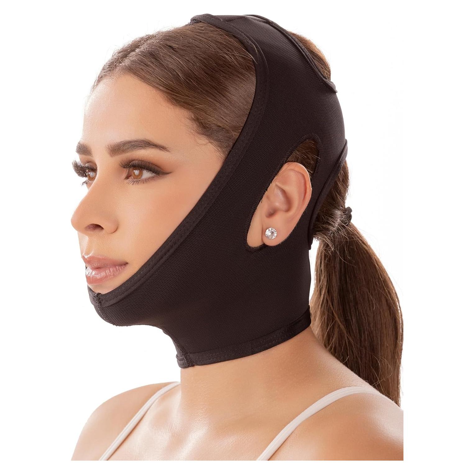 Banda de Compresión para Mentón Shape Concept Negra Mediana