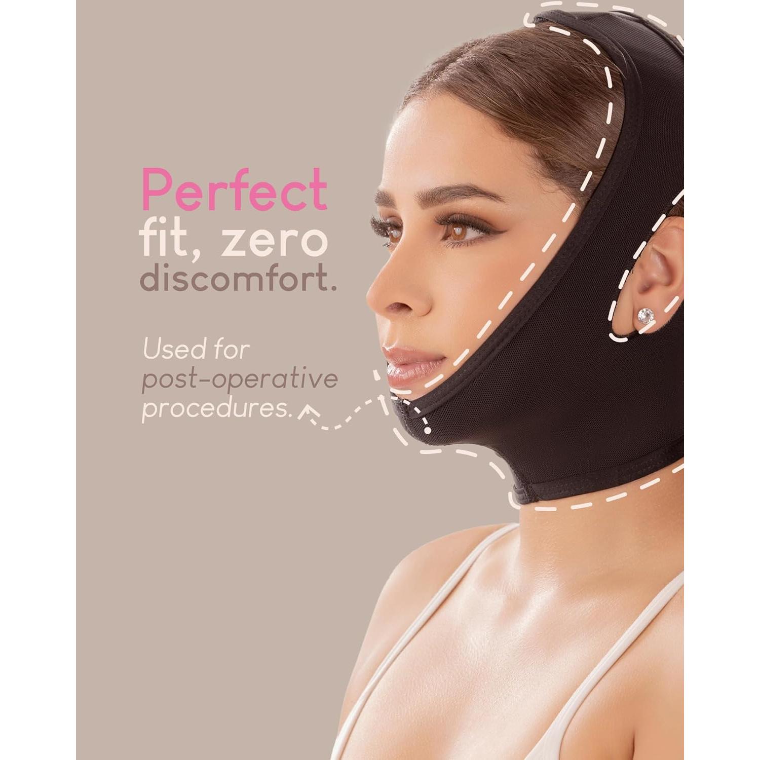 Banda de Compresión para Mentón Shape Concept Negra Mediana