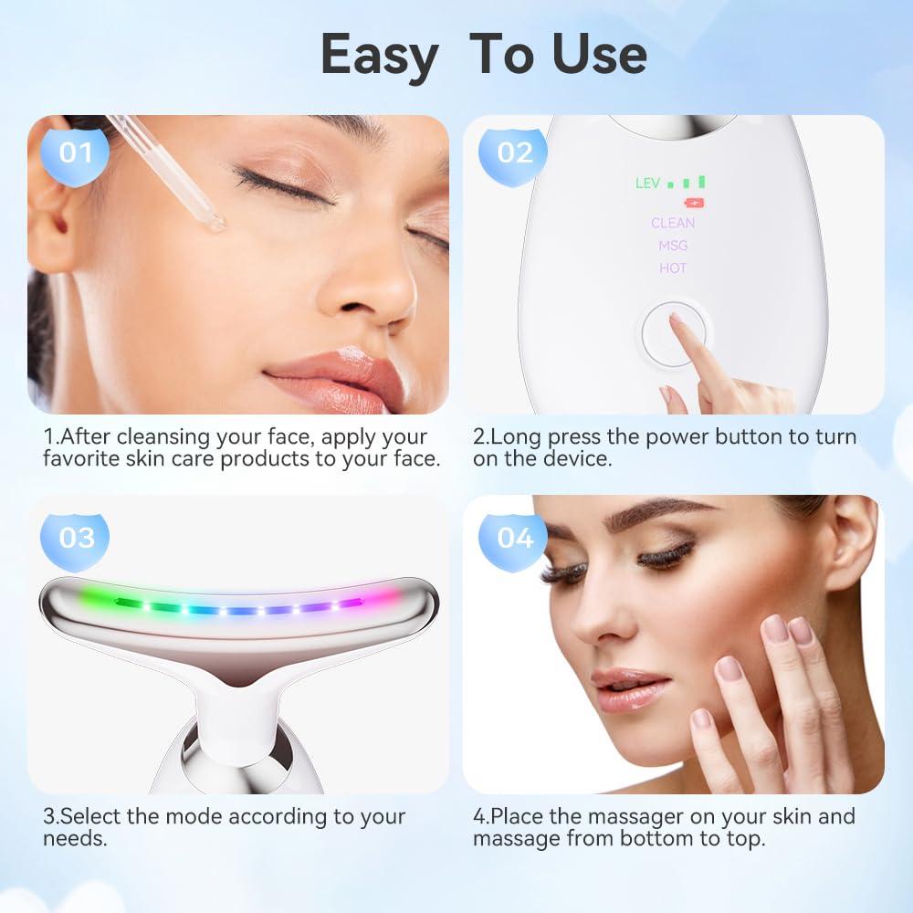 Masajeador Facial Ihelol 7 en 1 con Vibración y Calor