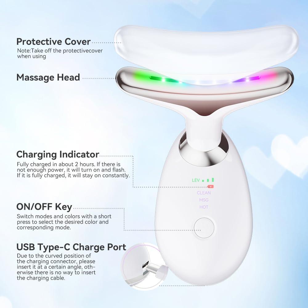 Masajeador Facial Ihelol 7 en 1 con Vibración y Calor