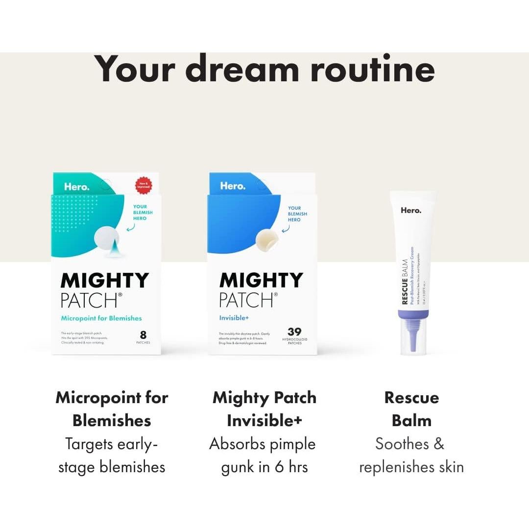 Mighty Patch Invisible+ Parche Hidrocoloide para Acné 39 Piezas