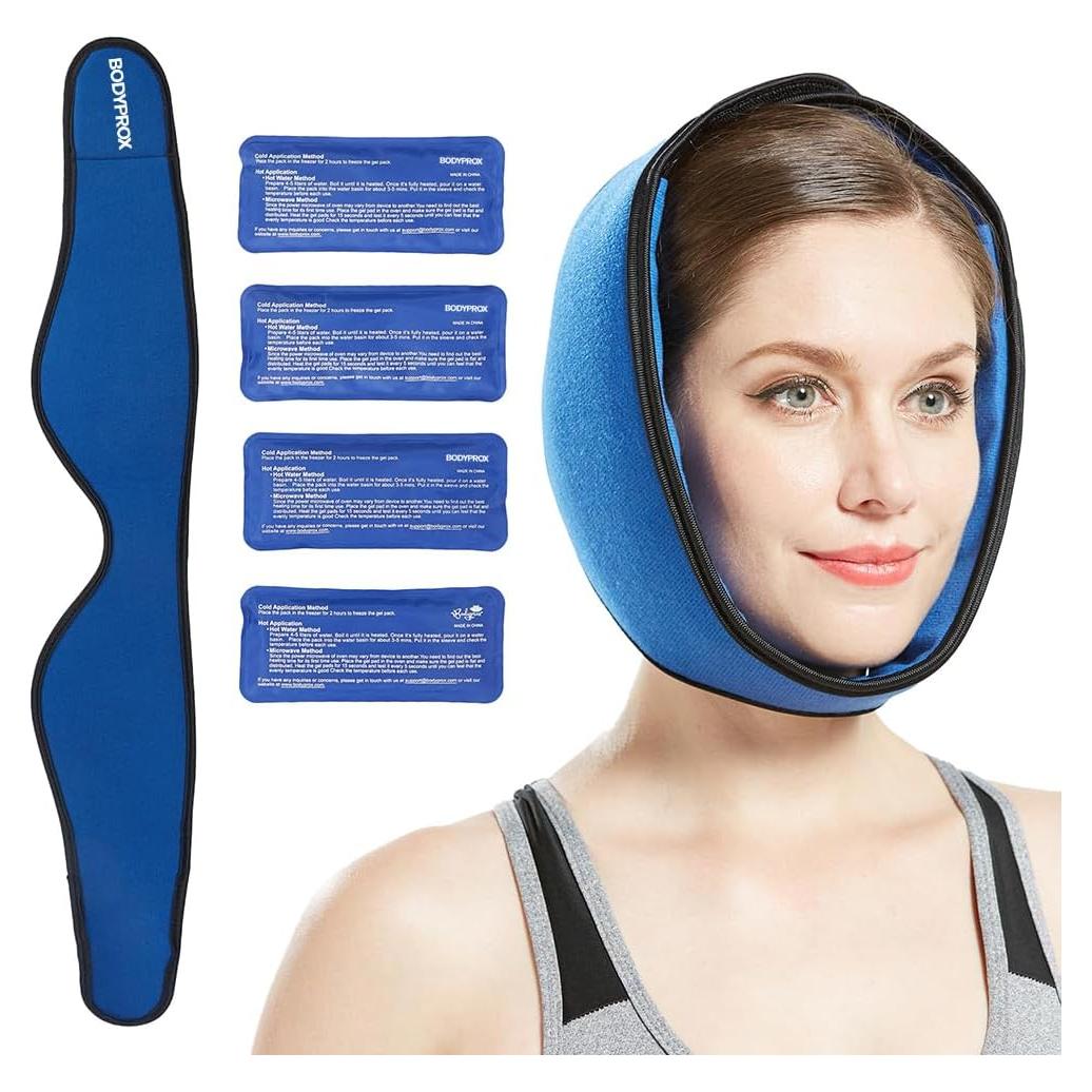 Bodyprox Paquete de Hielo Facial Ajustable para Alivio del Dolor