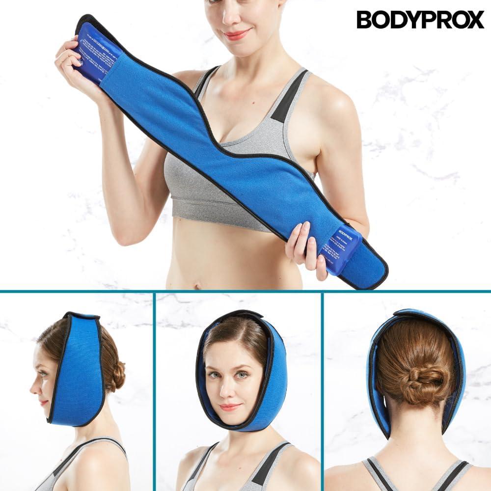 Bodyprox Paquete de Hielo Facial Ajustable para Alivio del Dolor