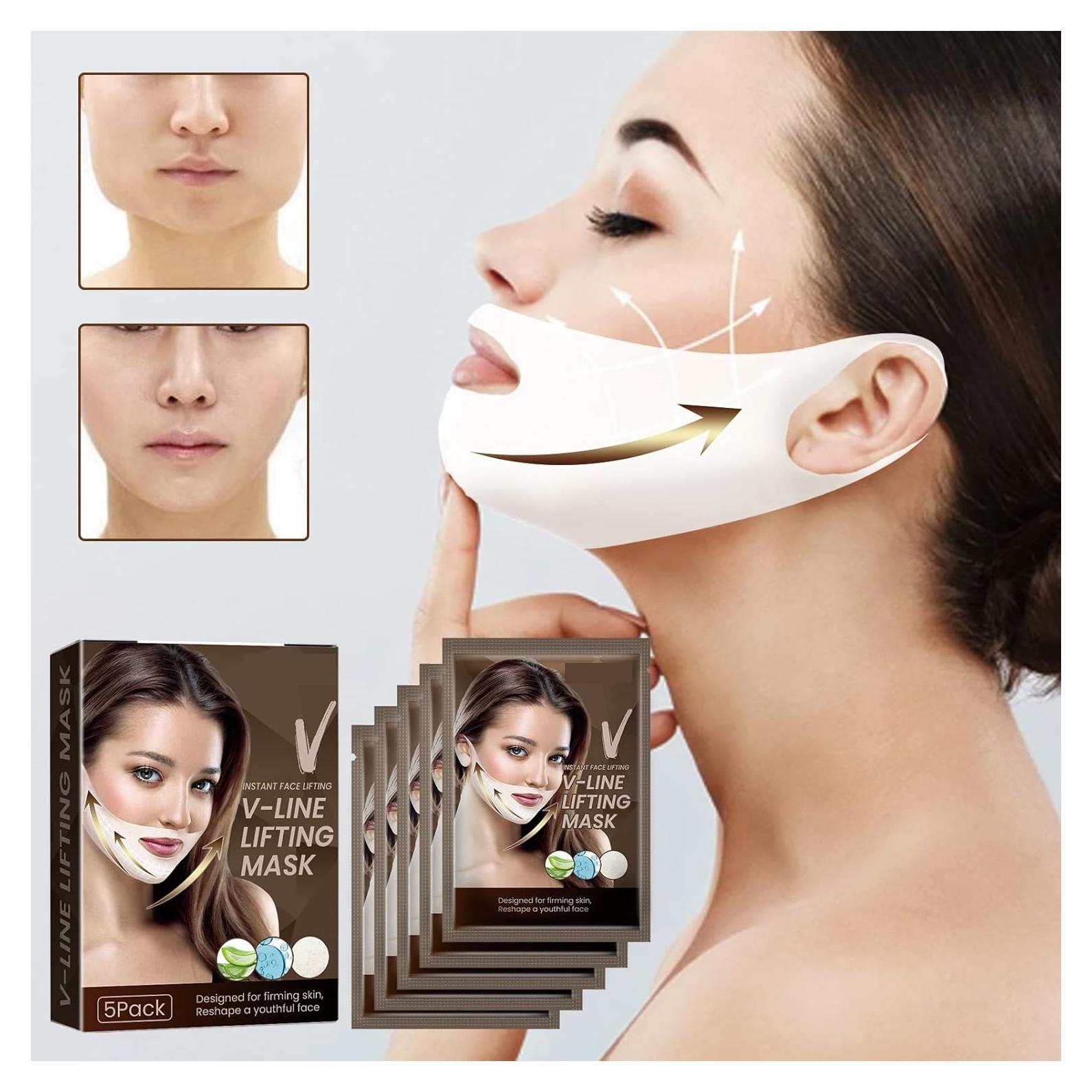 Mascarilla V Line Lifting Felico - 5 Piezas Hidrogel Colágeno